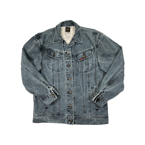 Lee Jackets & Blazers - Vintage Lee Denim Jacket Womens 9/10 Blue 80s Trucker Distress Jean Western USA